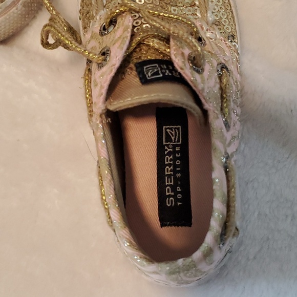 Sperry Toddler Sequin Boat Shoes - Picture 3 of 11